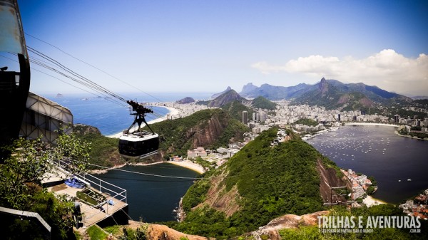 Zona Sul vista do alto do Pão de Açúcar no Rio de Janeiro